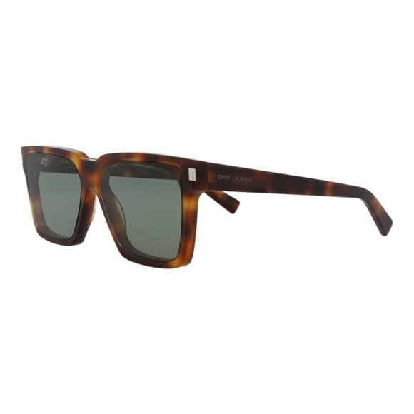 Saint Laurent Unisex Square/Rectangle Havana Havana Green Fashion Designer - Picture 1 of 4